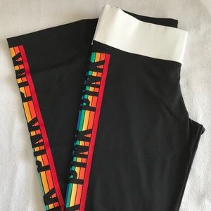 New in bag VS PINK Rainbow Stripe Yoga Pants Small